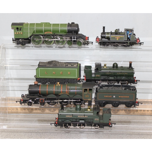 1505 - 5 OO gauge locomotives, 2 with tenders, Hornby & Airfix etc