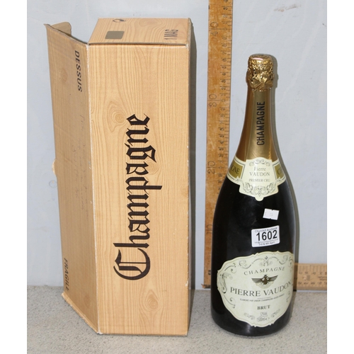 1602 - A Magnum of Pierre Vaudon champagne in display box, 1.5l