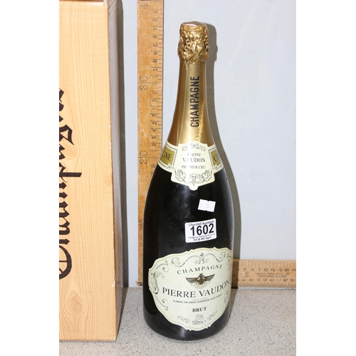 1602 - A Magnum of Pierre Vaudon champagne in display box, 1.5l