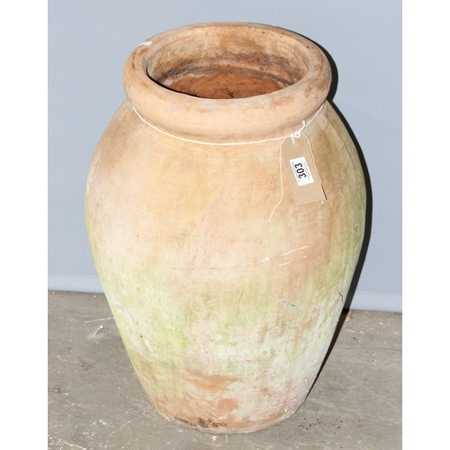 303 - Decorative terracotta garden pot, approx 60cm tall