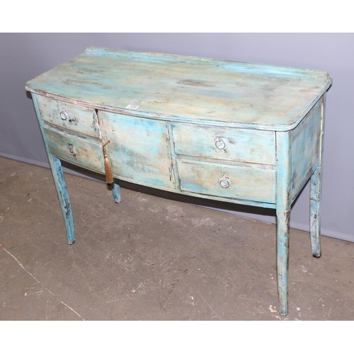 113 - Georgian style painted lowboy, approx length 107cm