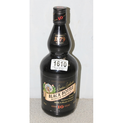 1610 - Black bottle scotch whisky 10 year old, 700ml bottle 40% vol