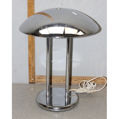 247 - Chrome table lamp in the style of Bauhaus Mushroom for George Kovacs