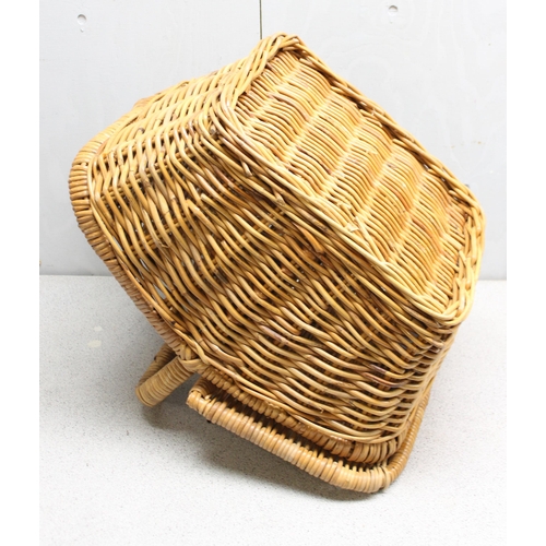 276 - Vintage wicker double sided picnic hamper