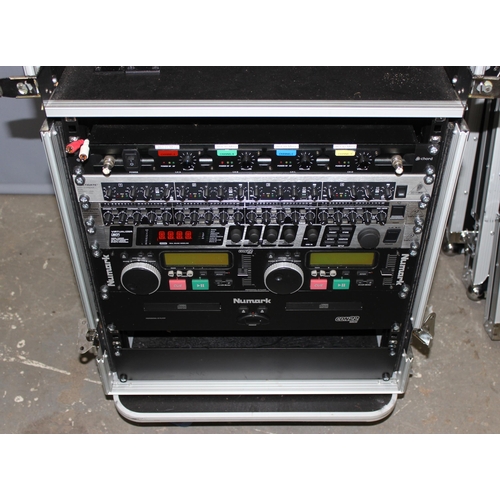 829 - A Soundcraft Spirit E12 mixer deck, a Numark CDN22 Mk III,  Chord Qu4 Quad Uhf Wireless System, Behr... 