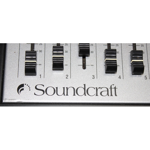 829 - A Soundcraft Spirit E12 mixer deck, a Numark CDN22 Mk III,  Chord Qu4 Quad Uhf Wireless System, Behr... 