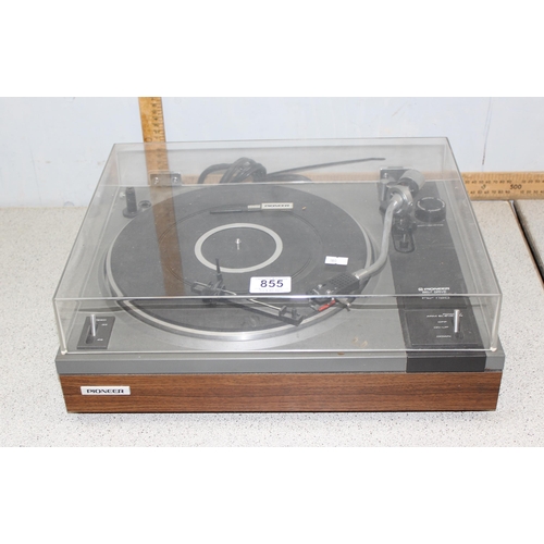 855 - Pioneer belt drive stereo turntable PL-1120