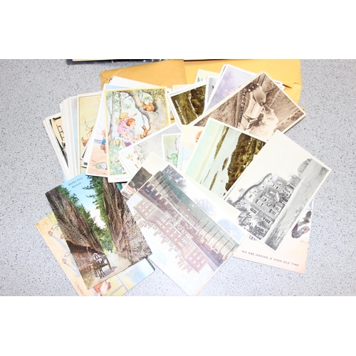 557 - Qty of vintage stamps and postcards mostly WW2 dated