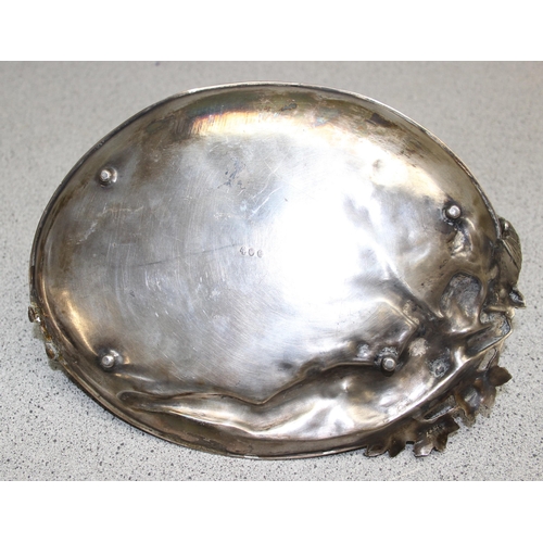 1034 - WMF silver plated Jugendstil serving dish decorated with a young lady sprawled against a rose bush