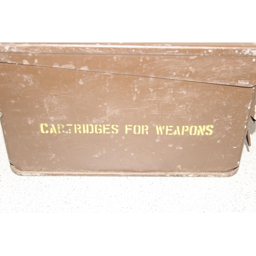 1402 - 3 vintage military ammo boxes