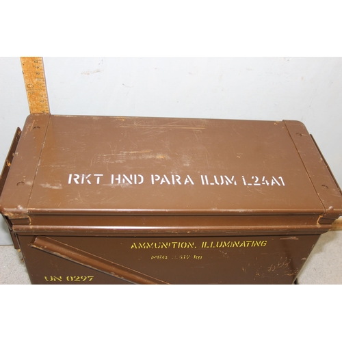 1402 - 3 vintage military ammo boxes