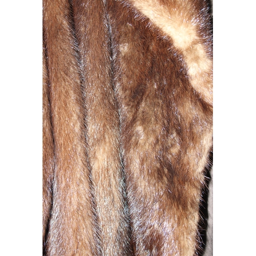 210 - Vintage Ladies 3/4 length brown fur jacket