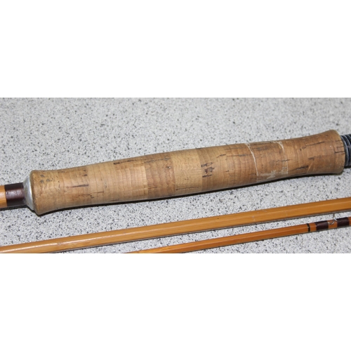 759 - St Leonard 7-8# split game 10 foot 3 piece fly rod, signed G. Aylot 1973