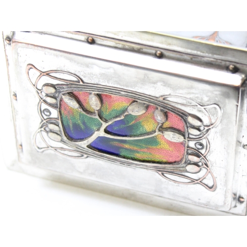 1001 - A.E. (Albert Edward) Jones (1878 - 1954), an Arts & Crafts/ Art Nouveau period silver plated and ena... 