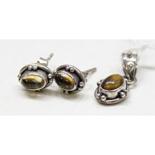 1158 - 5 sets of silver earrings with pendant, gross weight approx. 23.02g