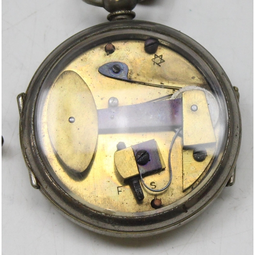 1306 - An unusual early 20th century Joseph Davis of Fitzroy Works London pedometer with mechanical movemen... 