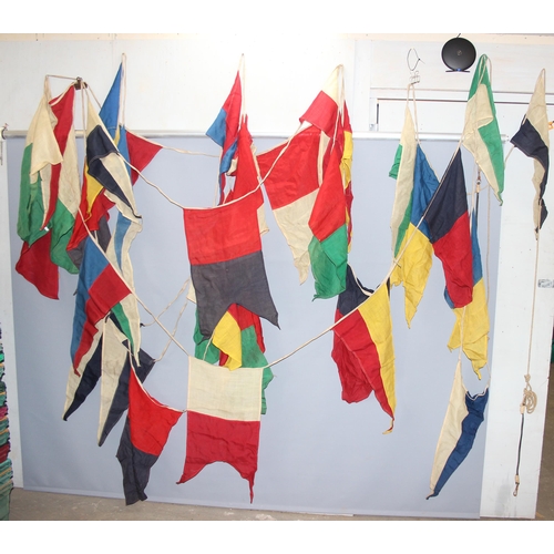 1413 - 3 rigged runs of 12 marine signal flags, 36 flags total