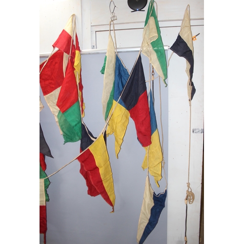 1413 - 3 rigged runs of 12 marine signal flags, 36 flags total