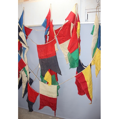 1413 - 3 rigged runs of 12 marine signal flags, 36 flags total