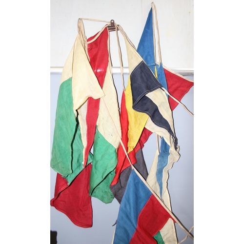 1413 - 3 rigged runs of 12 marine signal flags, 36 flags total