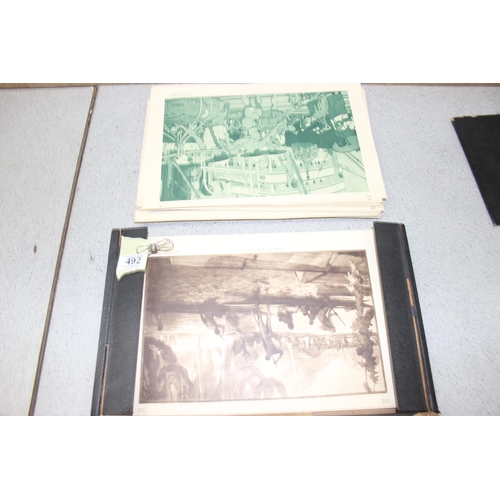 492 - A folio of approx 180 teaching pictures, mainly historical related, early 20th century, some in colo... 