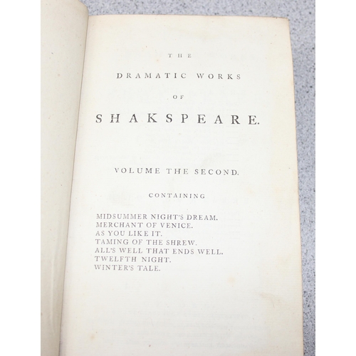 605 - The Dramatic Works of Shakespeare with Notes by Joseph RANN. Set of 6 volumes published in Oxford at... 