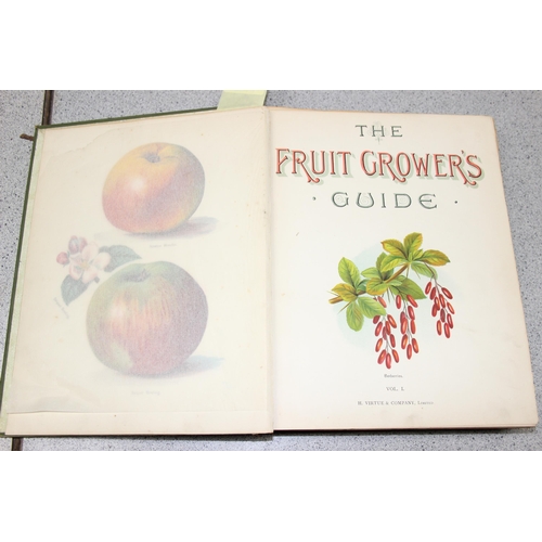 609 - The Fruit Growers Guide by John Wright, Vol 1 & 2 in decorative cloth bindings & Outline of Nature i... 