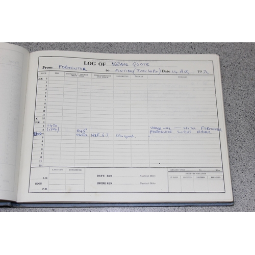 612 - Vice-Admiral Sir Frederick Donald Gosling, 2 Weymouth logbooks for the Brave Goose 1972-1974, a Roya... 