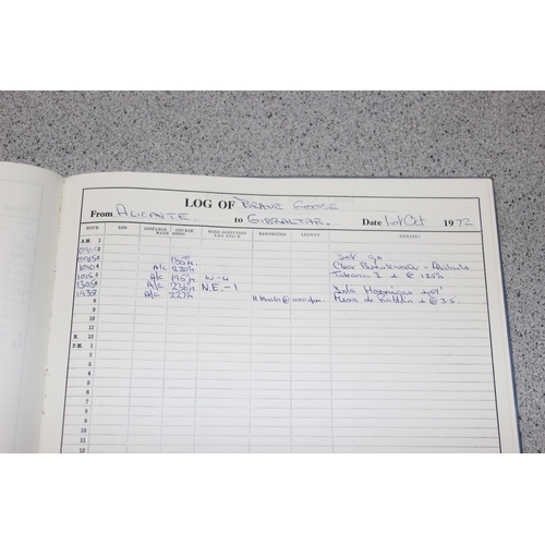 612 - Vice-Admiral Sir Frederick Donald Gosling, 2 Weymouth logbooks for the Brave Goose 1972-1974, a Roya... 