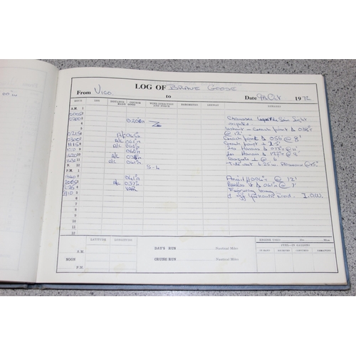 612 - Vice-Admiral Sir Frederick Donald Gosling, 2 Weymouth logbooks for the Brave Goose 1972-1974, a Roya... 