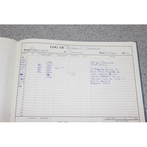 612 - Vice-Admiral Sir Frederick Donald Gosling, 2 Weymouth logbooks for the Brave Goose 1972-1974, a Roya... 