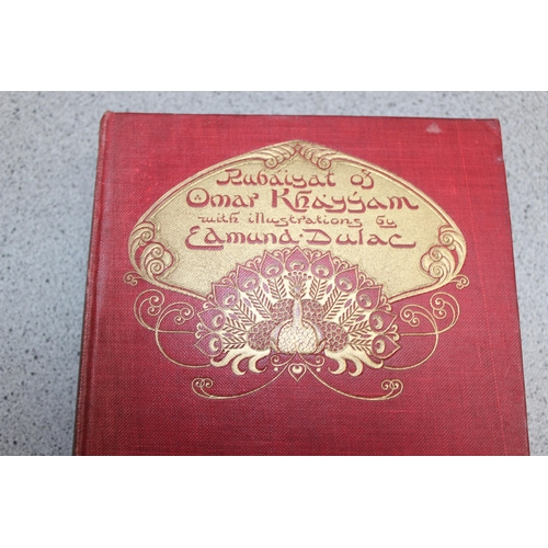 567 - Mixed box of books to include Rubaiyat of Omar Khayyam illustrated by Edmund Dulac