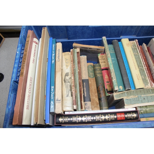 568 - Mixed box of books to include Acts of Parliament dated 1707, 1711, 1853, antique indentures & milita... 