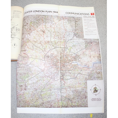 593 - Patrick Abercrombie 'Greater London plan 1944' published 1945 by HMSO, with Tate library stamp