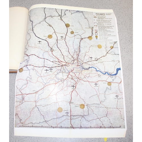 593 - Patrick Abercrombie 'Greater London plan 1944' published 1945 by HMSO, with Tate library stamp