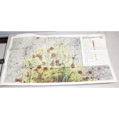 593 - Patrick Abercrombie 'Greater London plan 1944' published 1945 by HMSO, with Tate library stamp