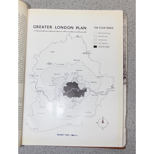 593 - Patrick Abercrombie 'Greater London plan 1944' published 1945 by HMSO, with Tate library stamp