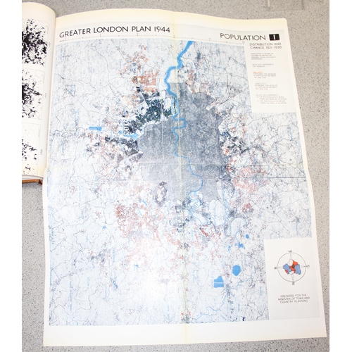 593 - Patrick Abercrombie 'Greater London plan 1944' published 1945 by HMSO, with Tate library stamp