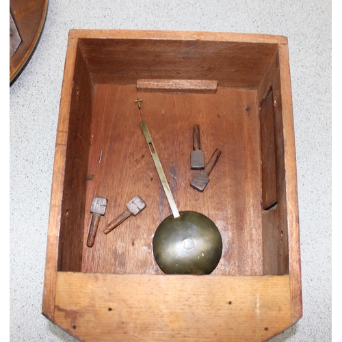 1325 - A 19th century mahogany cased wall clock with fusee movement, dial marked J.B. Yabsley of 72 Ludgate... 