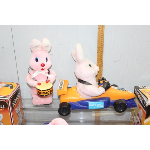 1544 - Selection of Duracell bunny toys to include Surfing Bunny and Santa Bunny