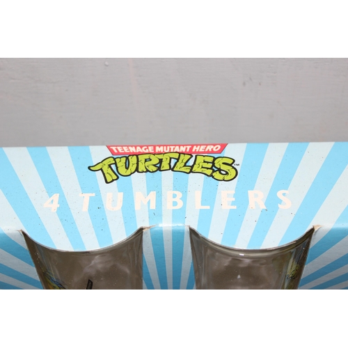 1545 - 8 x 4 packs of Teenage Mutant Ninja Turtles glass tumblers