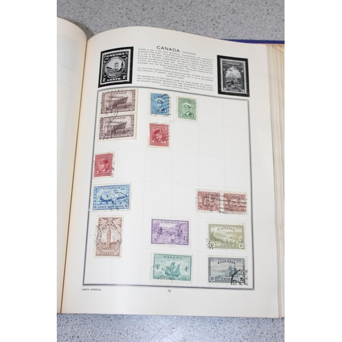 597 - An early 20th century world stamp album and contents to include a number of 19th century stamps