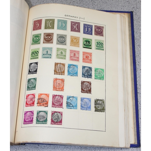 597 - An early 20th century world stamp album and contents to include a number of 19th century stamps