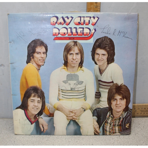 655 - Qty of assorted LP's to include a signed Bay City Rollers, Don McLean, and The Drifters