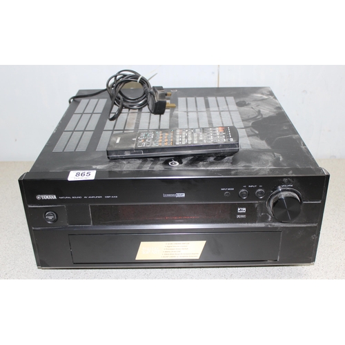 865 - A Yamaha DSP-AX2 AV amplifier with remote