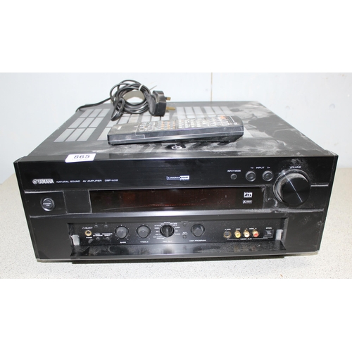 865 - A Yamaha DSP-AX2 AV amplifier with remote