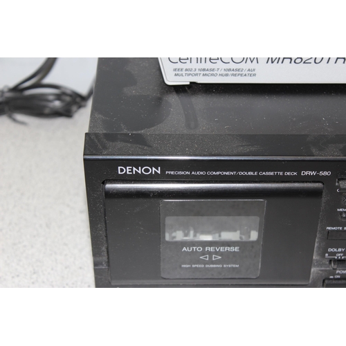 867 - A Denon DRW-580 & a Allied Telesyn CentreCOM MR820TR Network Hub