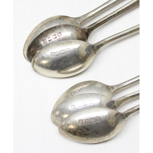 1064 - A set of 6 silver coffee spoons, Birmingham 1936 by Barker Brothers Silver Ltd, approx 79.61g gross