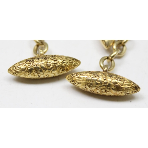 1171 - A pair of 18ct gold cufflinks, marked 18 and XRF confirmed, approx 6.44g gross, in box