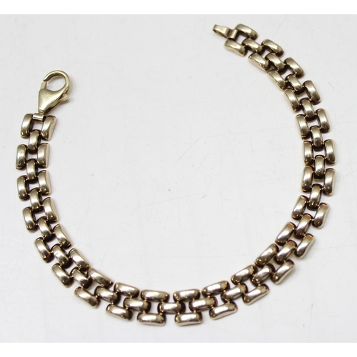 1188 - Italian 9ct gold bracelet, marked 375 but XRF confirmed, approx 18cm long, approx 6.48g gross